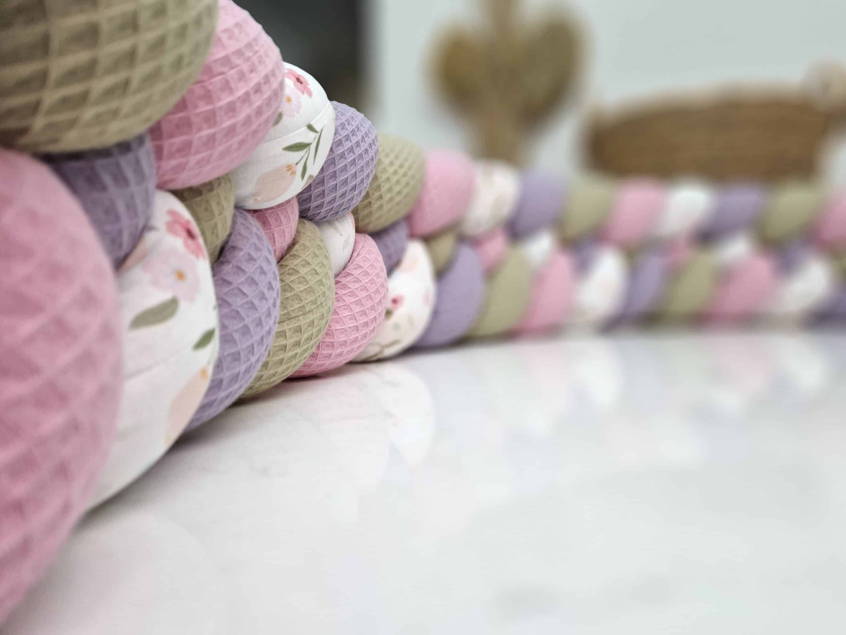 Tresse de lit cabane - Birdy pastel - Tour de lit bébé 4 brins