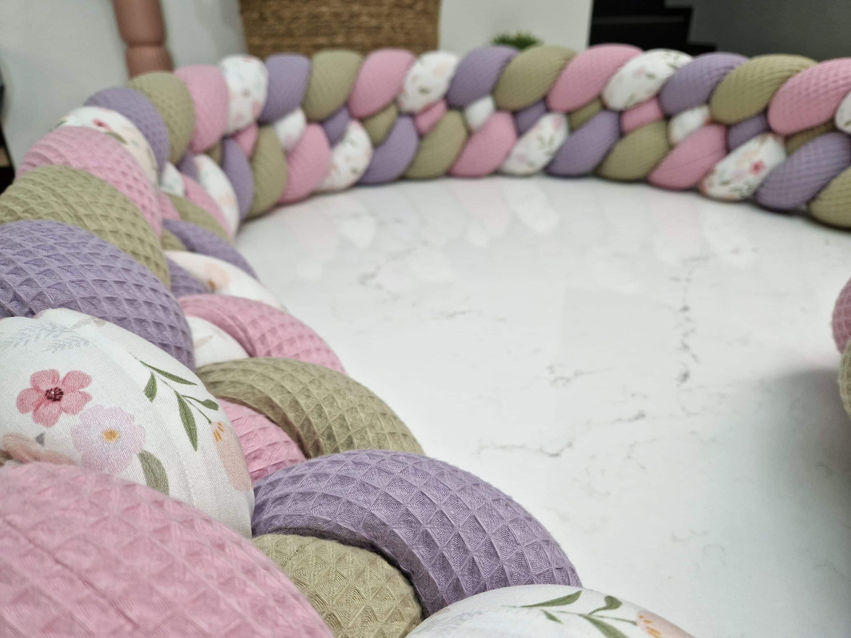 Tresse de lit cabane - Birdy pastel - Tour de lit bébé 4 brins