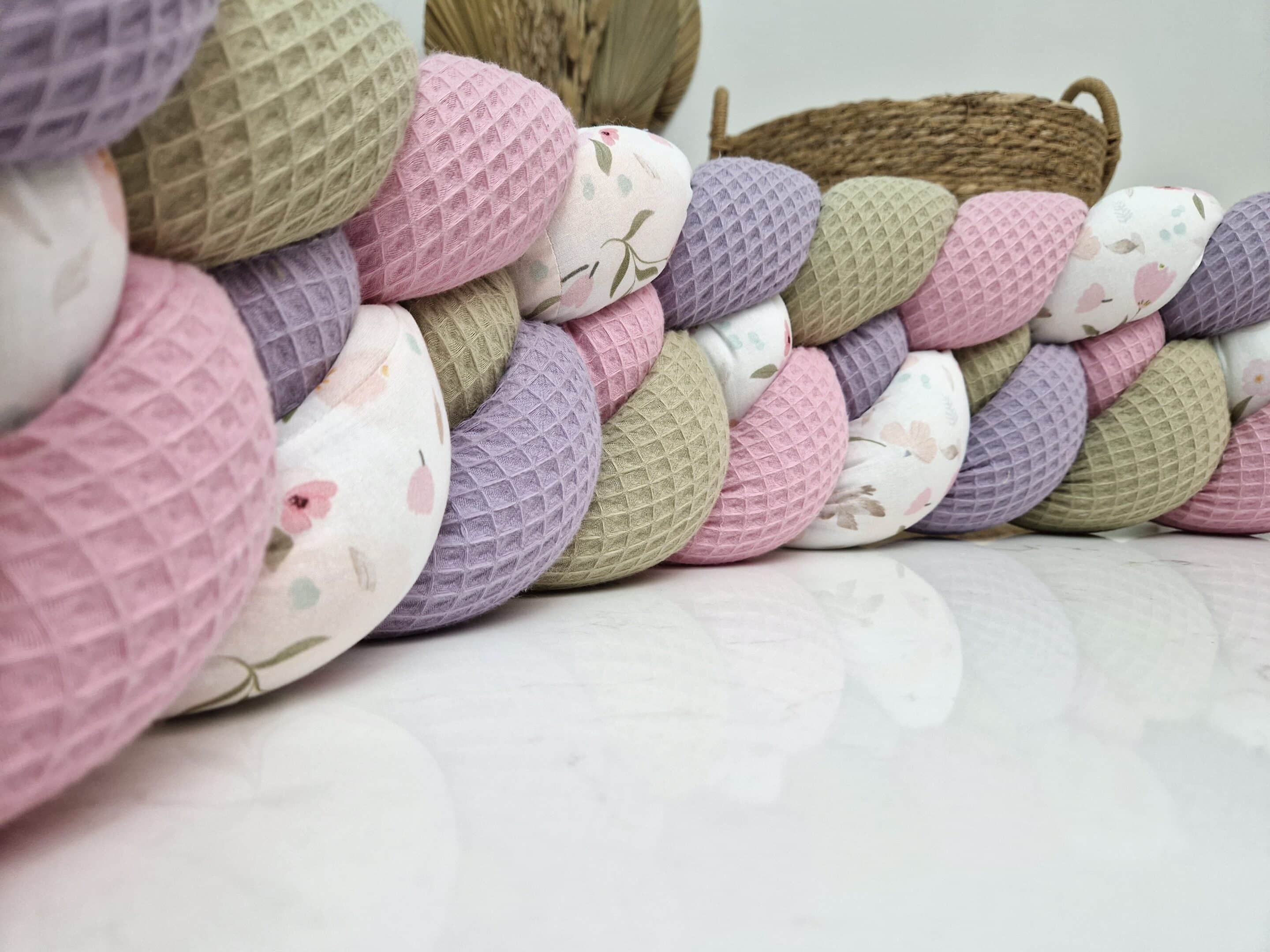 Tresse de lit cabane - Birdy pastel - Tour de lit bébé 4 brins